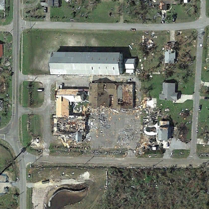 Carlisle Baptist Church after Hurricane Michael